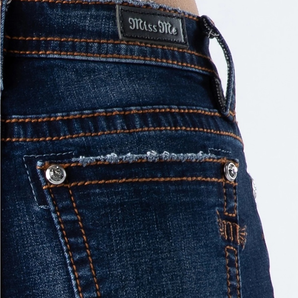 Miss Me Women's Dark Blue Skinny Jeans with detailed Stitching
